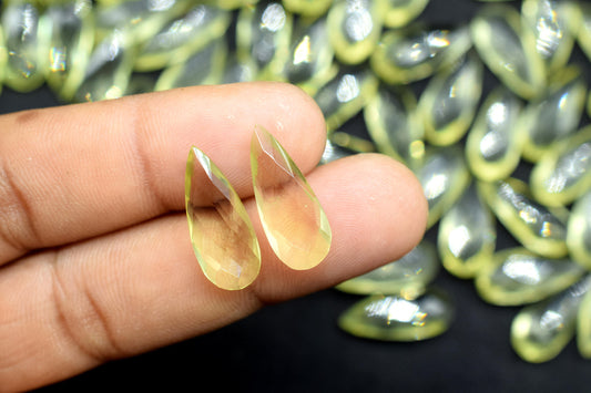 Lemon Quartz 8X20mm Faceted Teardrop Beads,Lemon Quartz Faceted Briolettes,Lemon Faceted Beads,jewelry making Beads,Lemon Beads Briolettes