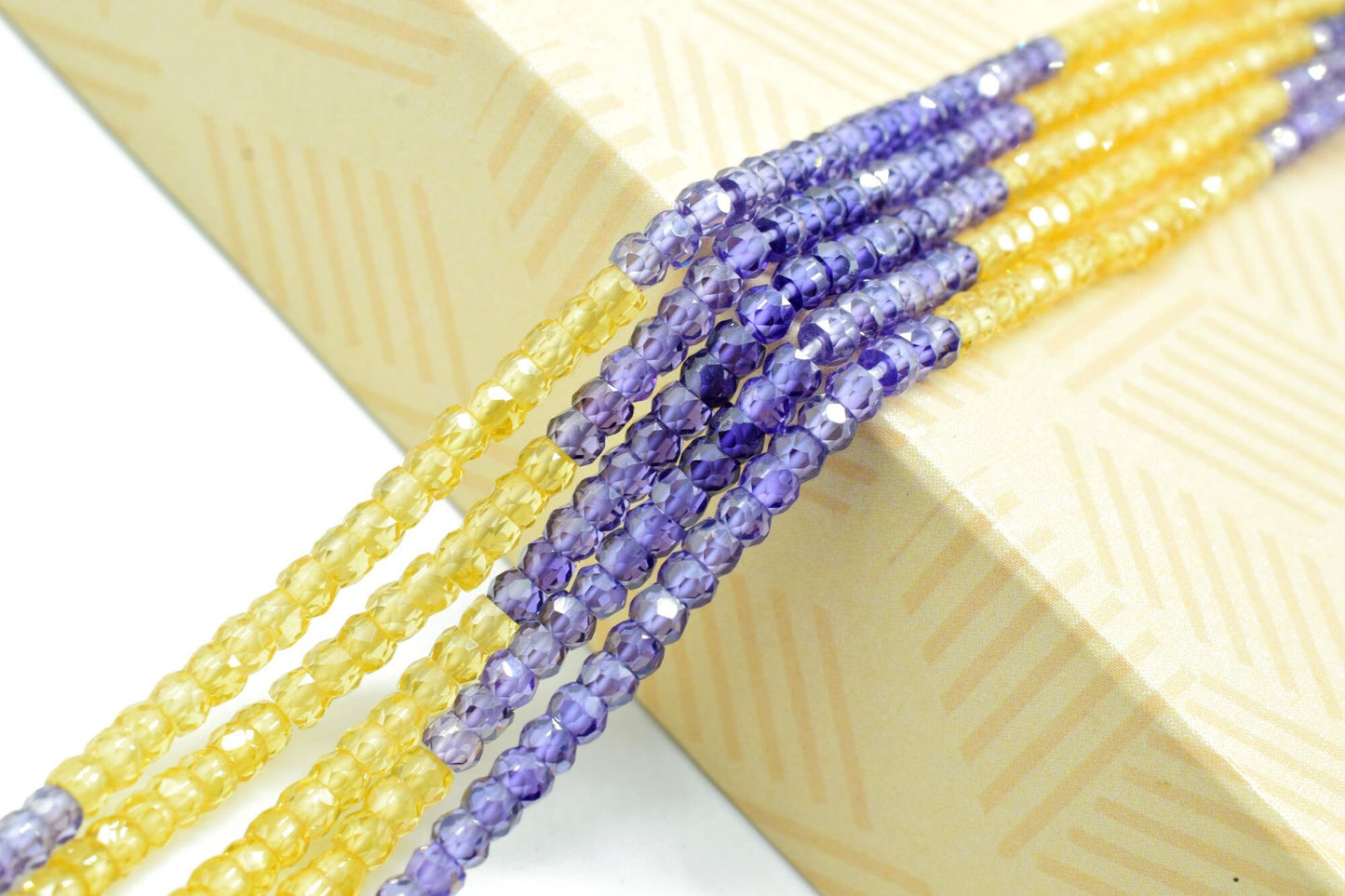 Semi precious stones Necklace,Gemstone Necklace Faceted Rondelle 3mm Stone Beads Necklace AAA Quality Zircon 5 Strand Necklace, Gift item