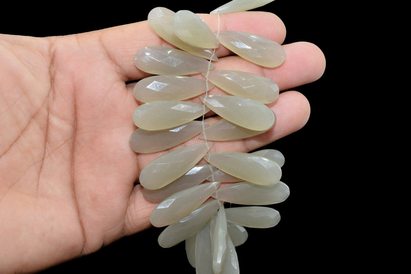 Grey Moonstone Long drop 10x30mm Briolettes,Grey Moonstone Briolette,Grey Moonstone Tear Drop Briolette,,Grey Moonstone drops,Grey Moonstone