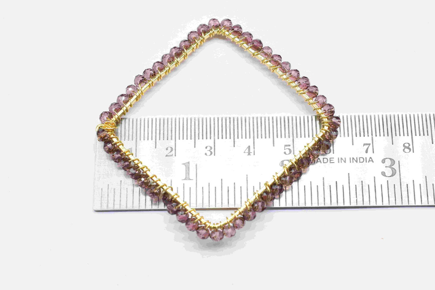 Rhodolite Garnet Beaded Earring Connector,Gemstone Wire Wrapped Component,Dangle Earring Component,Finding Necklace Connector,Garnet Jewelry