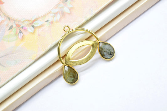 Labradorite Teardrop Pendant/Dangle Earring/Boho Earring/Gemstone Pendant/Handmade Teardrop Jewellery/Components Pendant/Jewllery Essentials