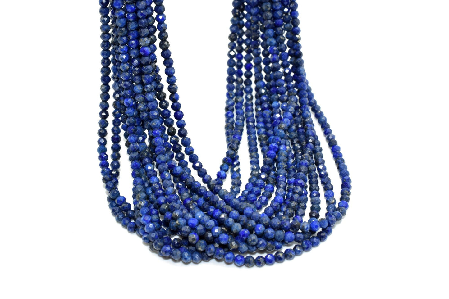 Lapis Lazuli Beads,3mm to 3.5mm faceted Beads,Dark Blue stone beads,Semi Precious Beads,Tiny Spacers beads,fine quality beads,Natural stone