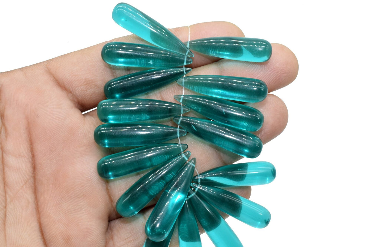 Green Apatite Long drop 8x30mm smooth Briolettes,Apatite Quartz Faceted Teardrop Briolette,Apatite handmade Briolettes,Apatite smooth beads