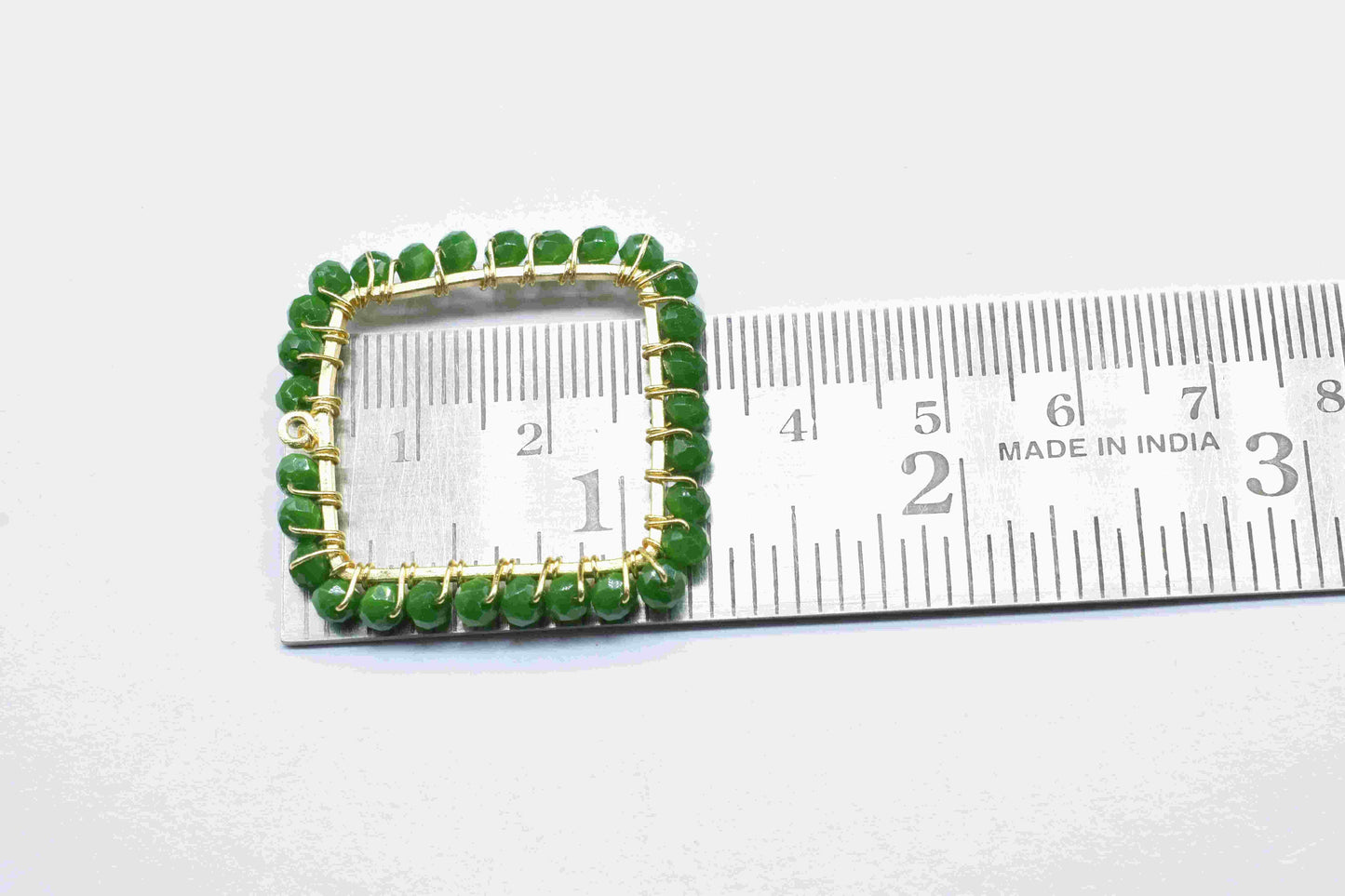 Emerald Quartz Wire Wrapped Dangle Connector,Gemstone Component,Handmade Earring,Finding Necklace Component Jewelry,Beaded Earring Connector