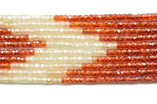 Semi precious stones Necklace,Gemstone Necklace Faceted Rondelle 3mm Stone Beads Necklace AAA Quality Zircon 5 Strand Necklace, Gift item