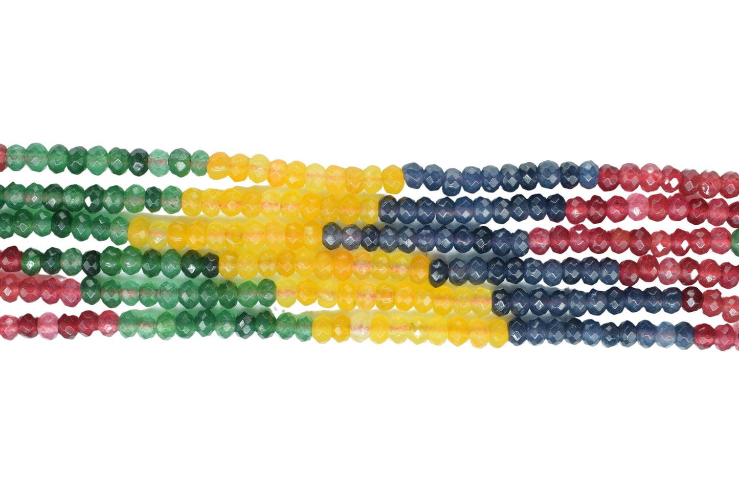 4mm Multi Sapphire Faceted beads,Wholesale Sapphire Beads For Jewelry Making Beads,Precious Faceted Beads, Multi Faceted Rondelle Beads,