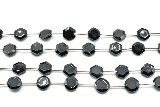 Black onyx Hexagon Shape Briolettes, Black onyx Beads,Hexagon briolettes strand, Jewelry making bead,AAA Quality 6mm Hexagon Briolette