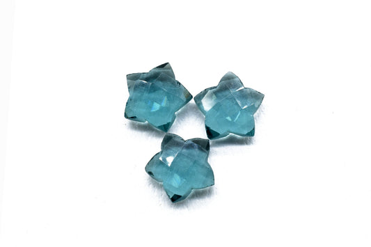 Kyanite 14mm carved star shape Briolettes,star shape Faceted Briolette,Gemstone,Hand Carved Briolette,Carving Gemstone,Carved stones