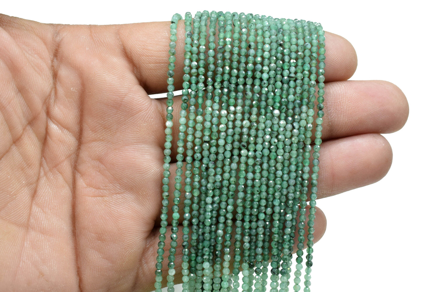 Natural Emerald Faceted 2mm Rondelle Beads,Gemstone Beads Strand,Emerald Shaded Beads,Micro faceted beads,Emerald Beads Strand Jewelry Gift