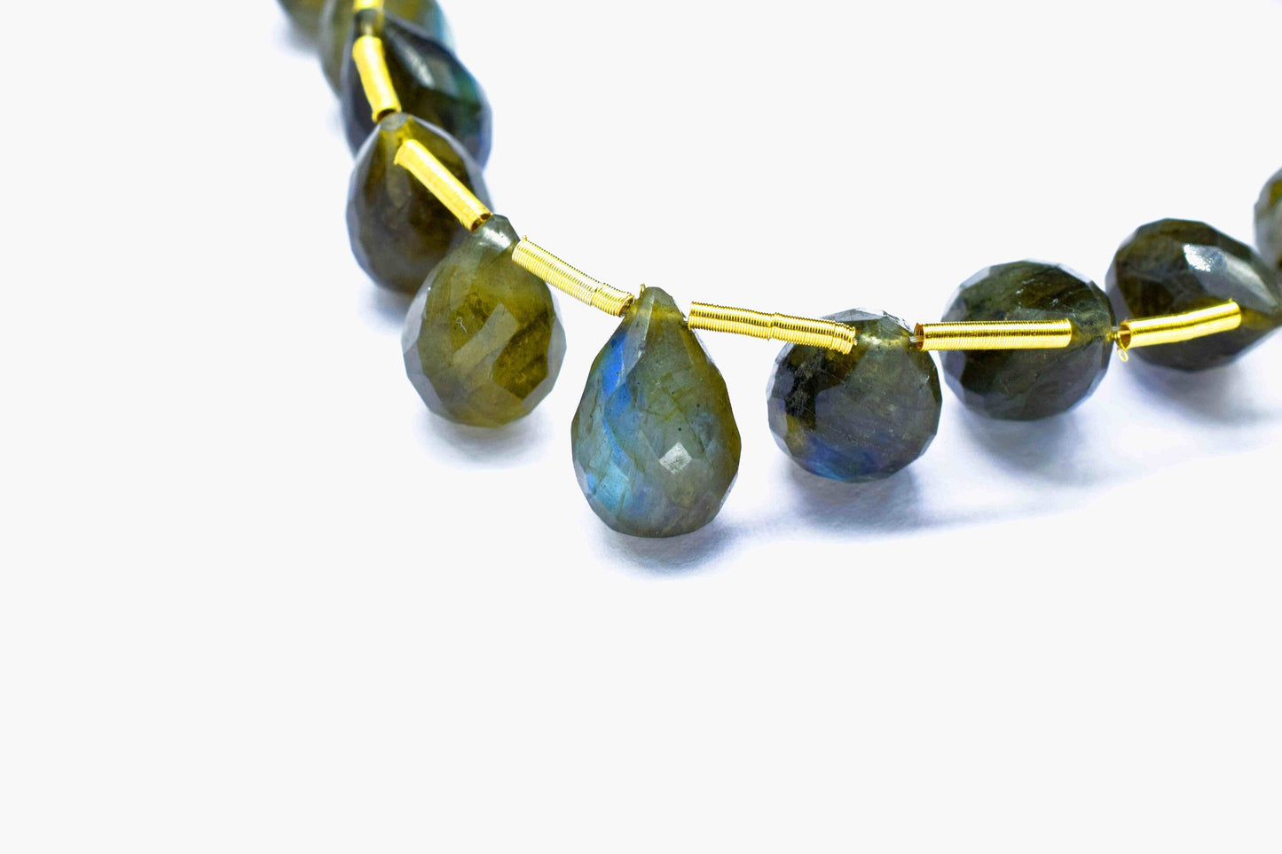 Natural Labradorite 10x14mm Faceted Drop Briolettes,Gemstone Teardrop Beads,Labradorite Drop jewelry,Labradorite Strand Jewelry Making,Gift