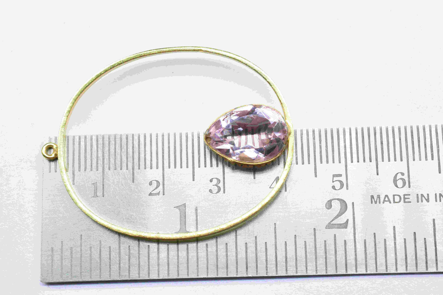 Pink Tourmaline Quartz 9x13mm Teardrop Shape Pendant, Finding Oval Shape Earrings, Component Earring,Finding Necklace Component Jewelry,Gift