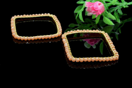 Peach Moonstone Wire Wrapped Earring,Gemstone Component,Handmade Dangle Earring Components,Findings Peach Agate Components-Pendant Necklace