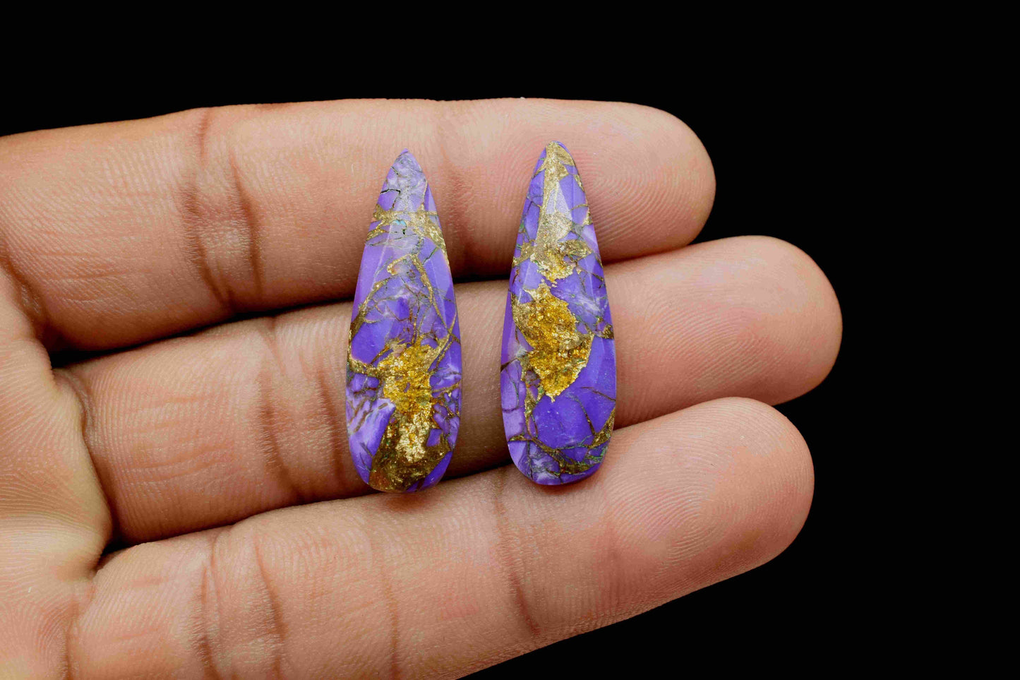 Purple Copper Turquoise Faceted Briolette,Gemstone 10x30mm Teardrop,Purple Turquoise Teardrop,Copper Turquoise jewelry,Jewelry Making,Gift