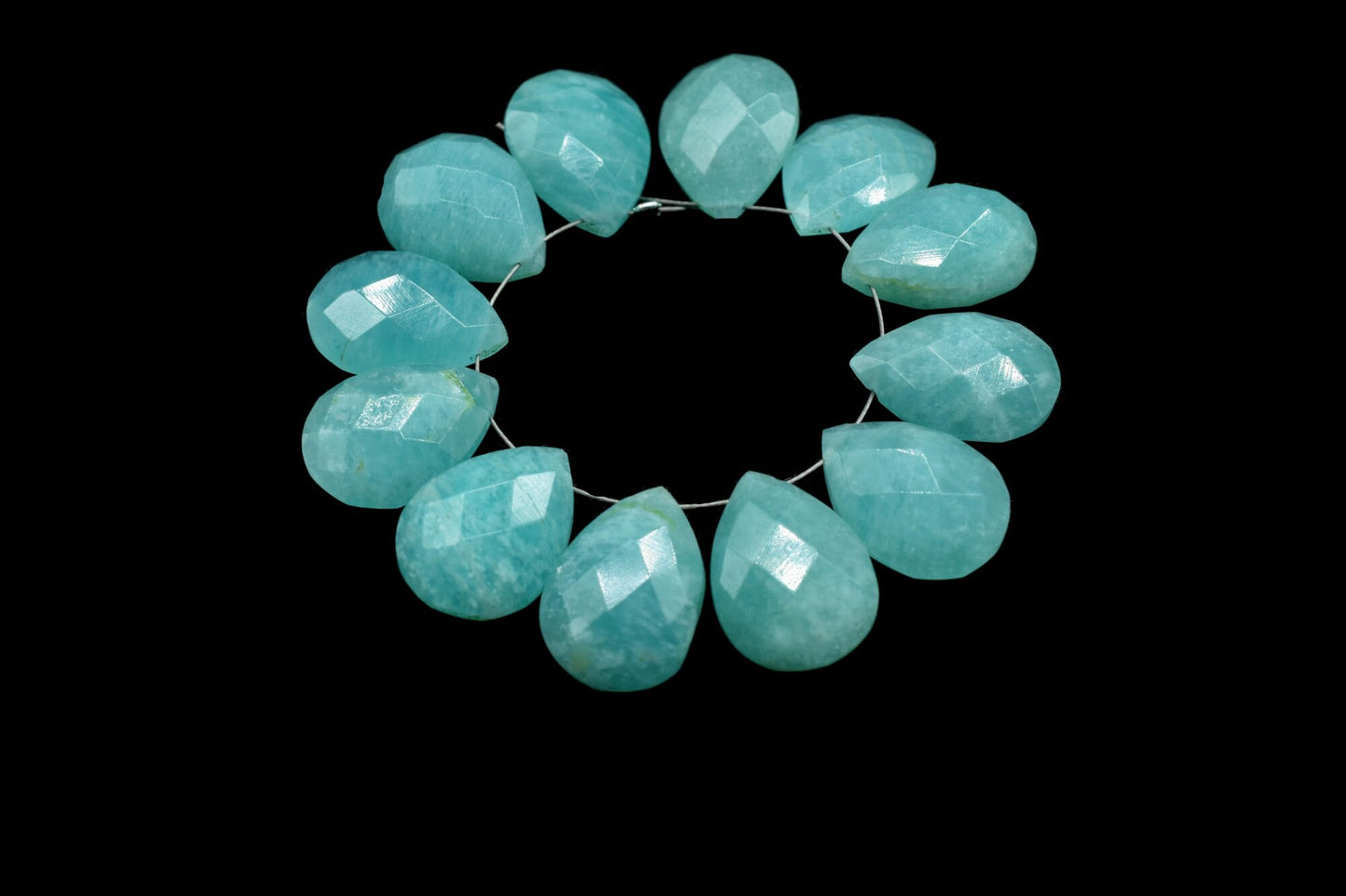 Natural Amazonite Faceted 12x16mm Pear Shape Beads,Amazonite Pear Shape Bead,Green Mint Gemstone Beads,Amazonite 12x16mm Teardrop,Calibrated