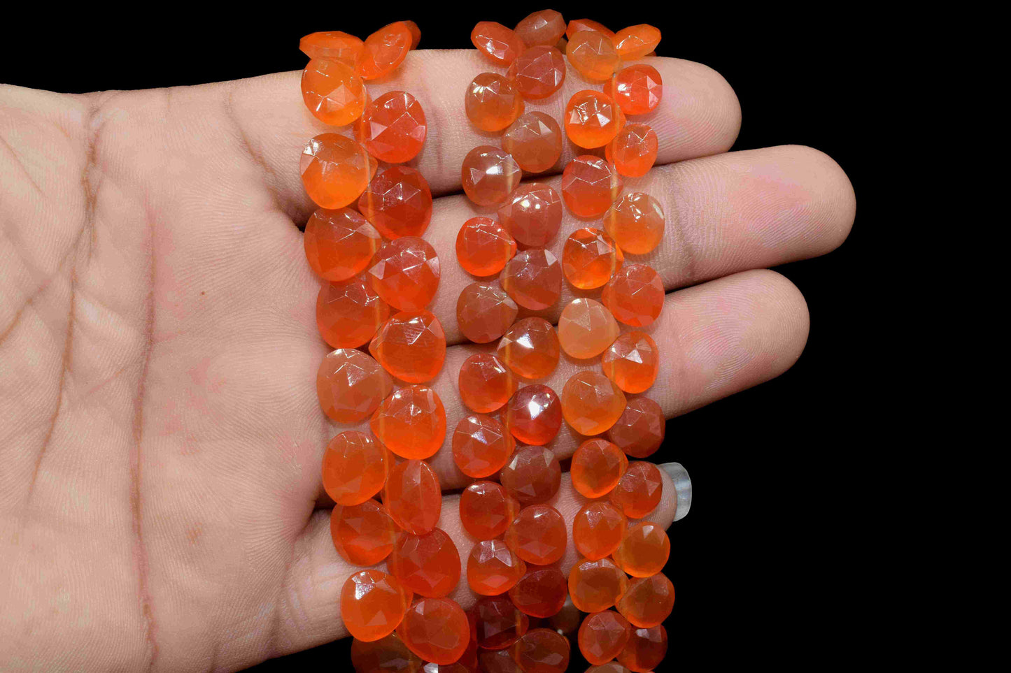 Carnelian Faceted Heart Shape Beads, Carnelian 10mm Heart Shape Beads, Faceted Orange Carnelian Beads, Heart Shape Carnelian Beads, jewelry
