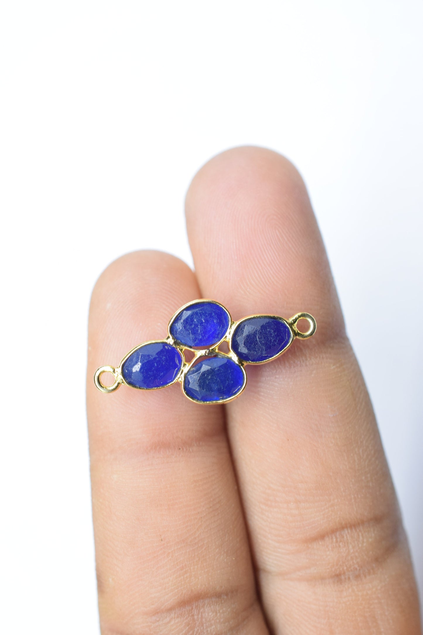Blue Sapphire Gemstone Component/Sapphire Faceted Cut Stones/Earring Component/Gemstone Pendant/Jewelry Making/Earring/Wholesale Supply