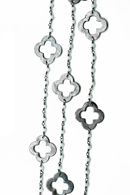 Aqua Chalcedony 3mm Beaded Chain,Aqua Chalcedony charms Rosary ,Gold Plating Wire Wrap Chain,Aqua Chalcedony Brass chain,jewelry making gift