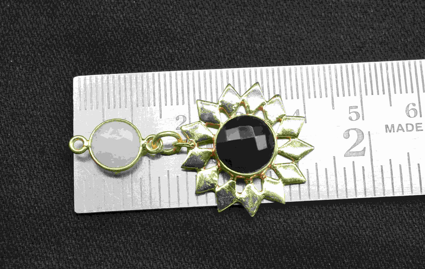 Moonstone Pendant Charms , Black Onyx Dangle Earring Component , Multi Gemstone Dangle Earring , Component Jewelry , B'day Gift