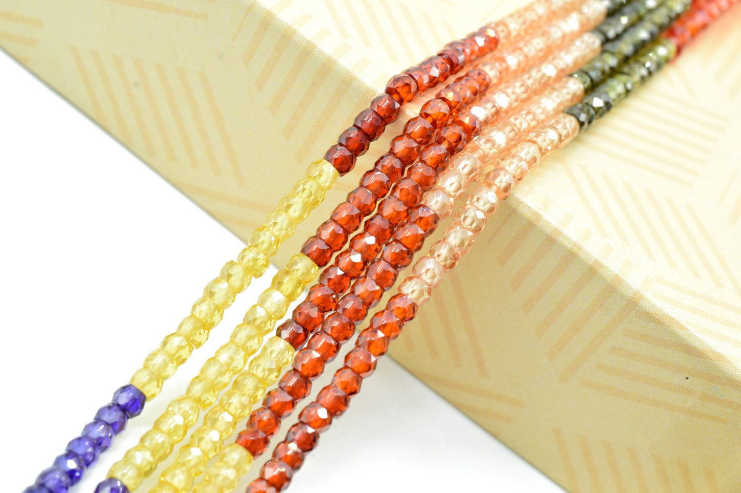 Semi precious stones Necklace,shaded Necklace Faceted 3mm Stone Beads Necklace AAA Quality Zircon 5 Strand Necklace,Natural Precious Zircon