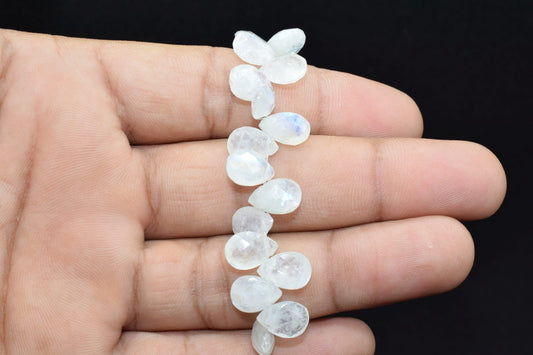 Moonstone Teardrop 7x10mm Briolettes,Jewelry making supplies,craft supplies,Moonstone faceted ,Moonstone briolettes beads,Moonstone jewels