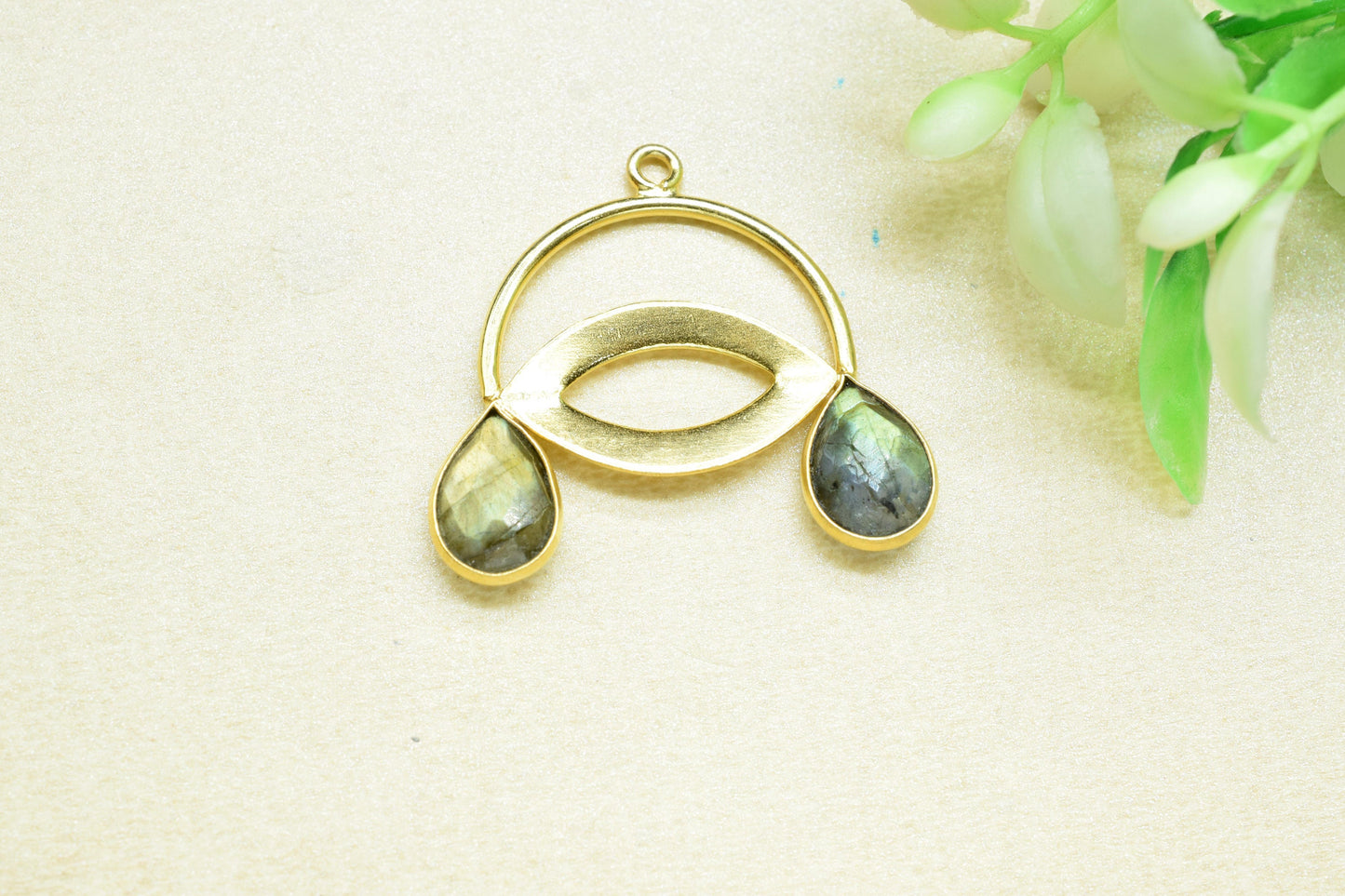 Labradorite Teardrop Pendant/Dangle Earring/Boho Earring/Gemstone Pendant/Handmade Teardrop Jewellery/Components Pendant/Jewllery Essentials