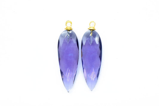 Long Teardrop Findings Pendants,Handmade Drill Pendant Charms,Station Bezel Link,Craft Supplies Tools,Gemstone Connector Pendants,Component