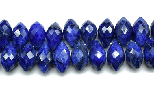 Sapphire Dew Drop Foxtail Beads,8x14mm Dew Drop briolettes,Fancy Cut Dew Drop Foxtail Briolette,Foxtail Gemstone Beads,Matched Pair Beads