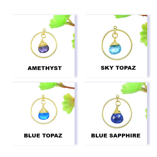 Finding Circle Pendant,Wire Wrapped Finding Component,Gemstone Heart Shape Pendant Jewelry,Handmade Beads Dangle Earring,Station Link Supply