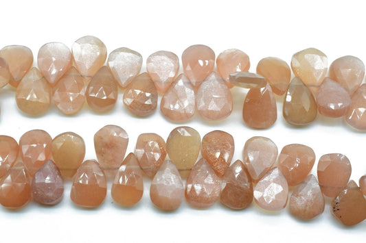 Chocolate Moonstone Pear Shape Briolettes,Brown pear shape,8''pear shape strand,Chocolate Moonstone faceted Briolette,AAA Quality pear shape