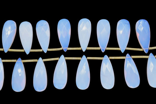 Pink Opal Faceted Teardrop Briolettes,Opal Gemstone Teardrop Bead,Pink Opal 5 inch strand,Jewelry Making Supplies,Pink Opal Teardrop jewelry