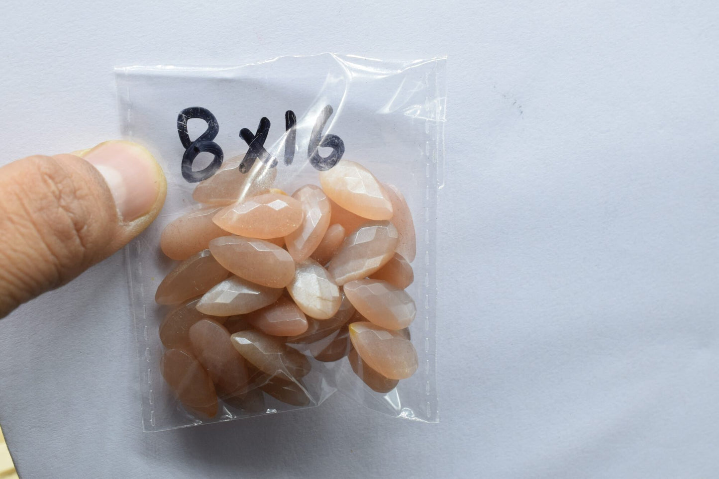 Peach Moonstone 8x16mm Faceted Pear Shape Briolettes,Teardrop Beads,Semi-Precious Gemstones Bead,Calibrated Pear Bead,Peach Moonstone pear