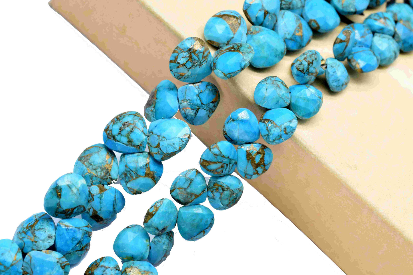 Natural Copper Turquoise 10mm Faceted Heart Shape Briolette,Turquoise Heart Shape Briolette,Copper Turquoise Jewelry,Jewelry Making supplies