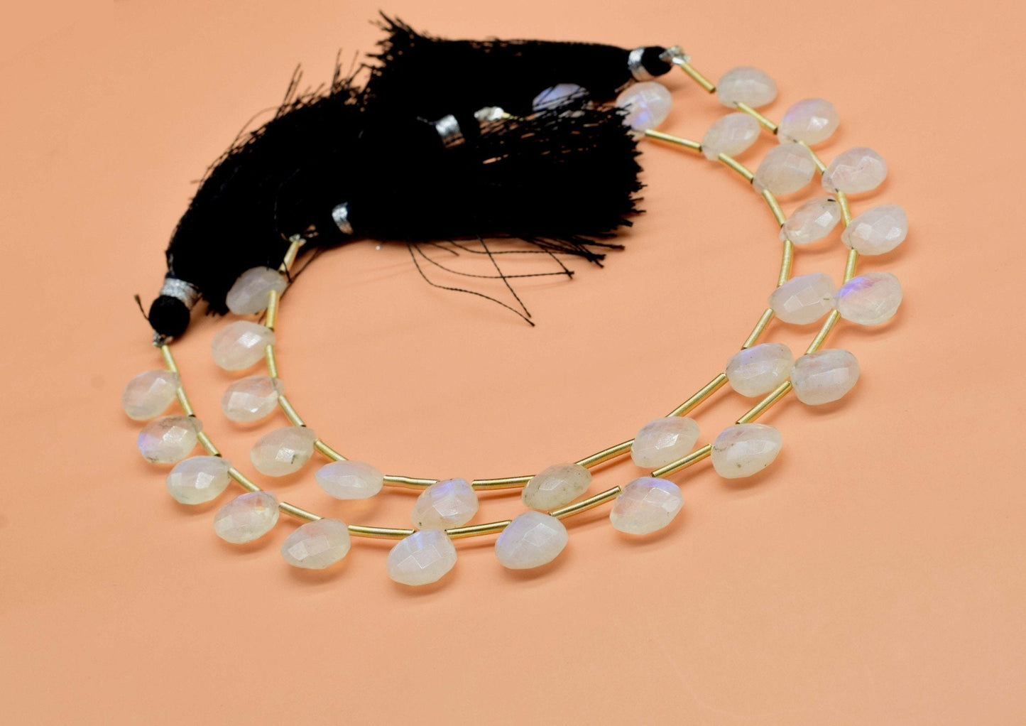 Rainbow Moonstone Faceted 10mm Heart Briolettes, Gemstone Beads,Moonstone strands,Jewelry Making Supplies,Moonstone Heart shape jewelry,Gift