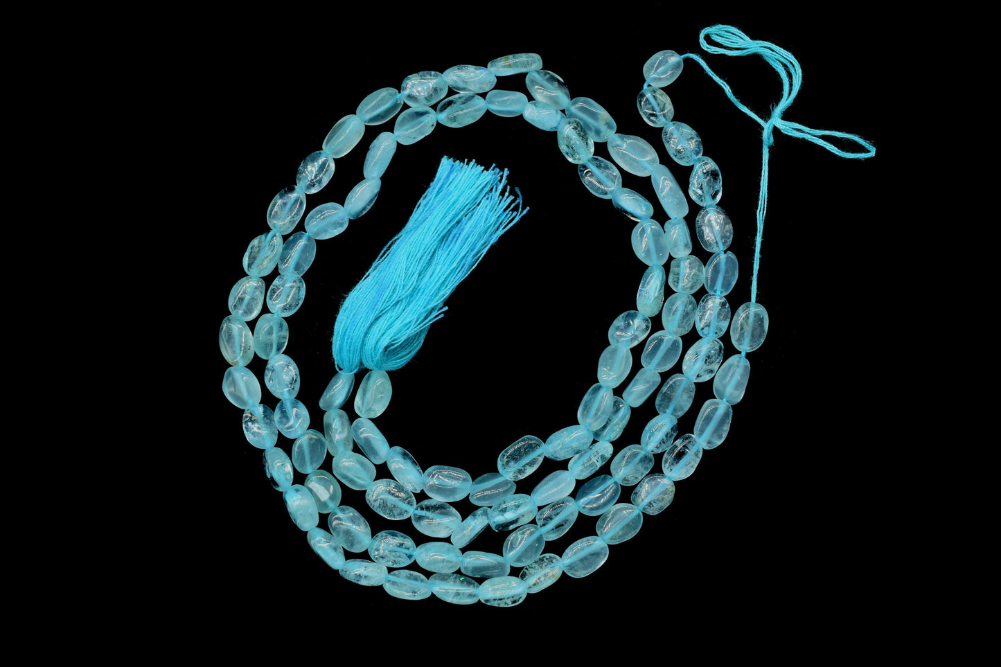 Sky Topaz Smooth Beads,Gemstone Oval Shape Beads,AAA Quality,Sky Topaz Jewelry Making Craft,Gemstone Nuggets beads,Sky Topaz Strands Jewelry
