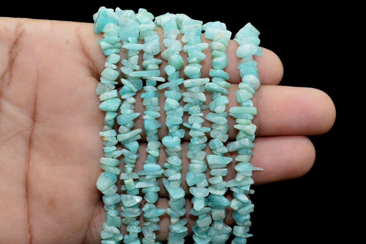Amazonite Chip Beads Strand,Genuine Natural Blue Amazonite Loose Beads Grade AA Pebble Chips Shape,Amazonite chips pebble loose gemstone s