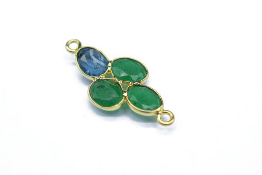 Green Onyx Gemstone Component/Faceted Cut Stones/Earring Component/Gemstone Pendant/Jewelery Making/Dangle Earring/Wholesale Jewelery Supply