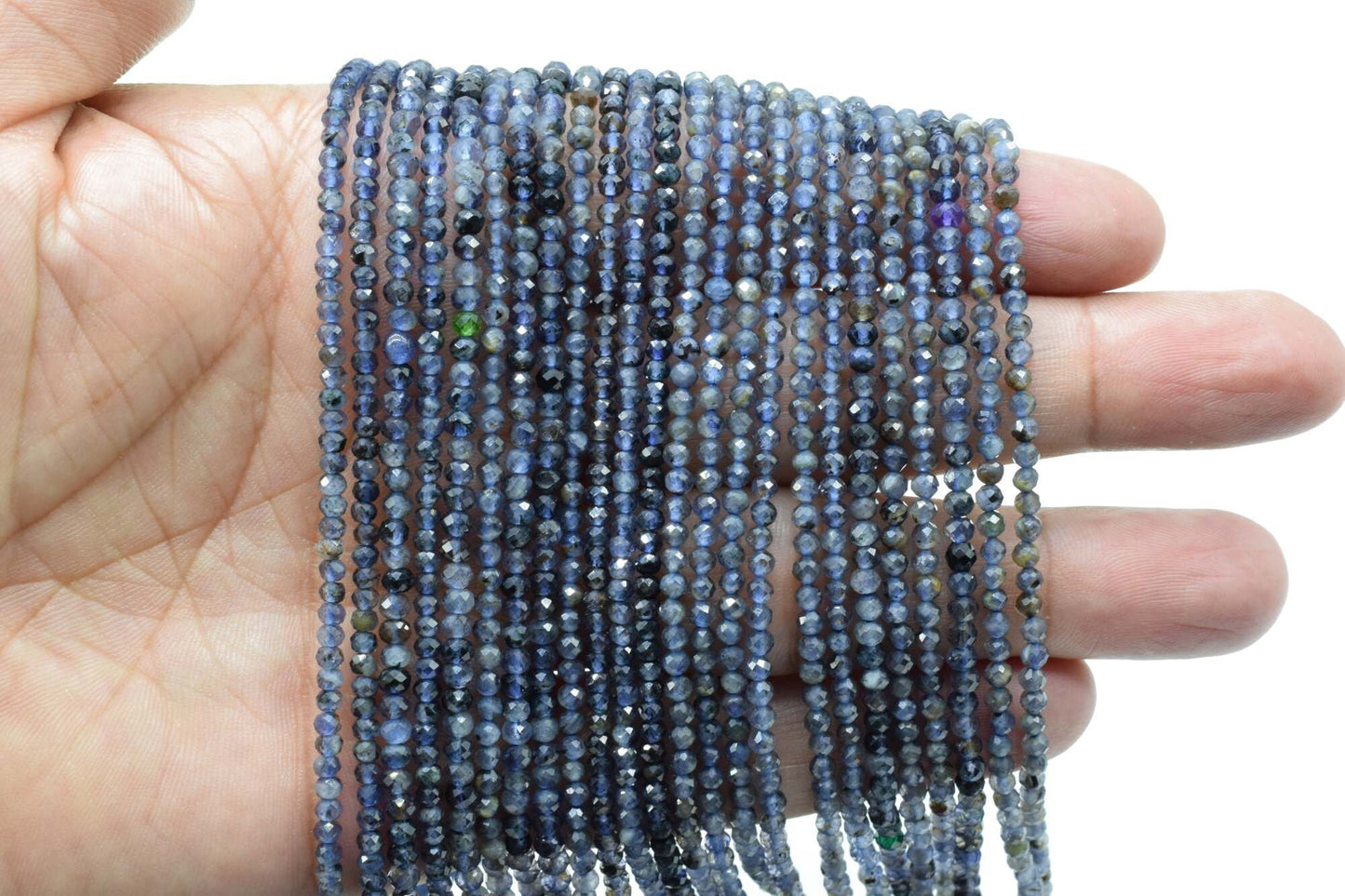 Natural Iolite Beads,3mm to 3.5mm Rondelle faceted Beads,blue color stone Beads,jewelry making supply,gemstone beads,13 inch Rondelle beads