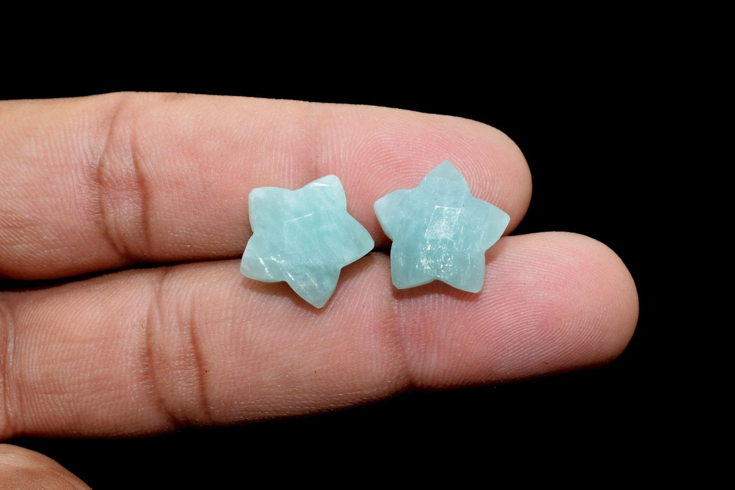 Amazonite 14mm carved star shape Briolettes,star shape Faceted Briolette,Gemstone,Hand Carved Briolette,Carving Gemstone,Carved stones