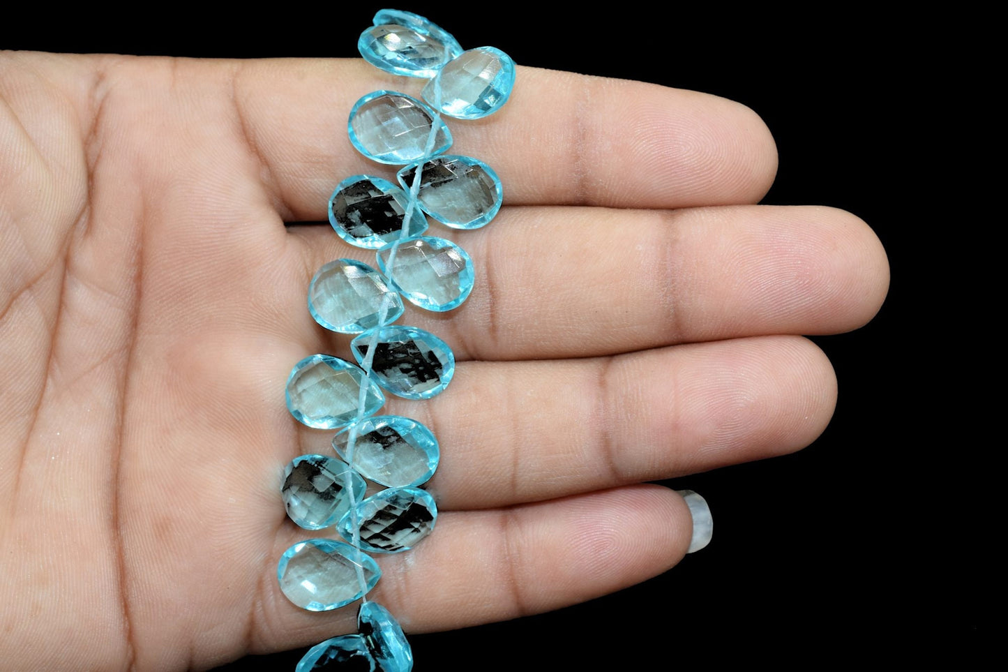 Apatite Faceted Pear Shape Beads Apatite Briolette Apatite Pear bead Apatite Side Cut Pear Wholesale Beads Apatite Pear beads,9x13 brioletts