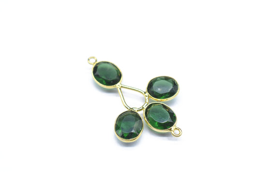 Emerald Gemstone Component/Faceted Cut Stones/Earring Component/Gemstone Pendant/Jewelery Making/Dangle Earring/Wholesale Jewelery Supply