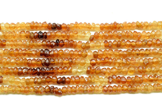Hessonite garnet shaded Beads - Full Strand 13" - 3mm to 5mm Rondelle Beads -Faceted Beads,garnet beads,Faceted Rondelle Beads,Garnet beads