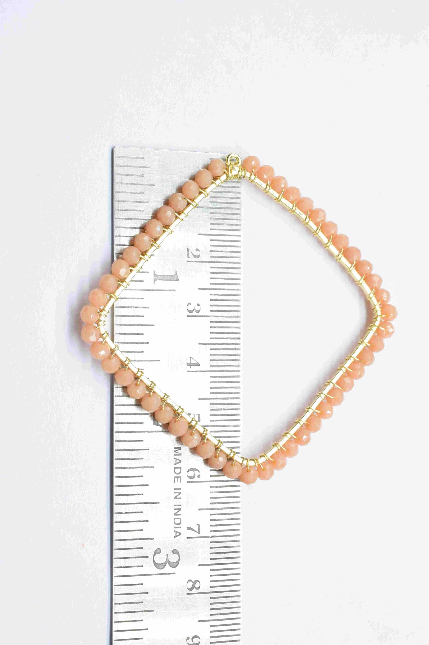 Peach Moonstone Wire Wrapped Earring,Gemstone Component,Handmade Dangle Earring Components,Findings Peach Agate Components-Pendant Necklace