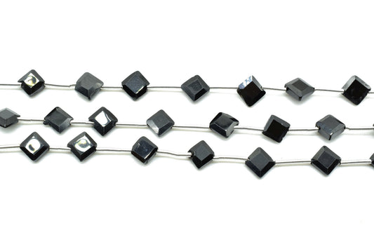 Black onyx Cushion Shape Briolettes, Black onyx Beads,Black onyx briolettes strand Jewelry making bead,AAA Quality 6mm cushion Briolette