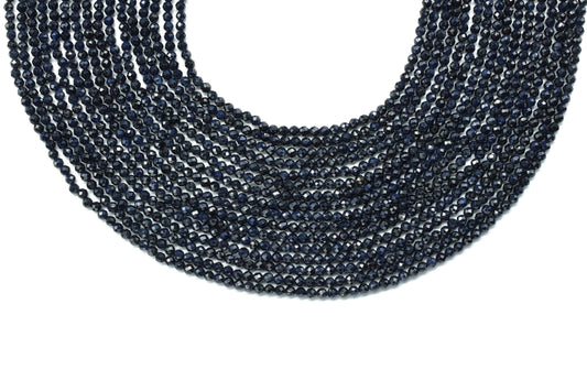 Natural Blue Sapphire 2mm Rondelle Micro Faceted Beads,Gemstone Beads Strand,Precious faceted beads,Blue Sapphire Beads Strand Jewelry Gift