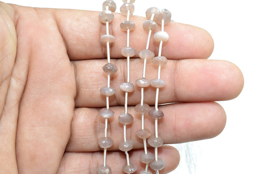 Chocolate Moonstone 6mm Rondelle beads,Chocolate Moonstone beads,Chocolate Moonstone strand,faceted beads,Moonstone string,Rondelle beads