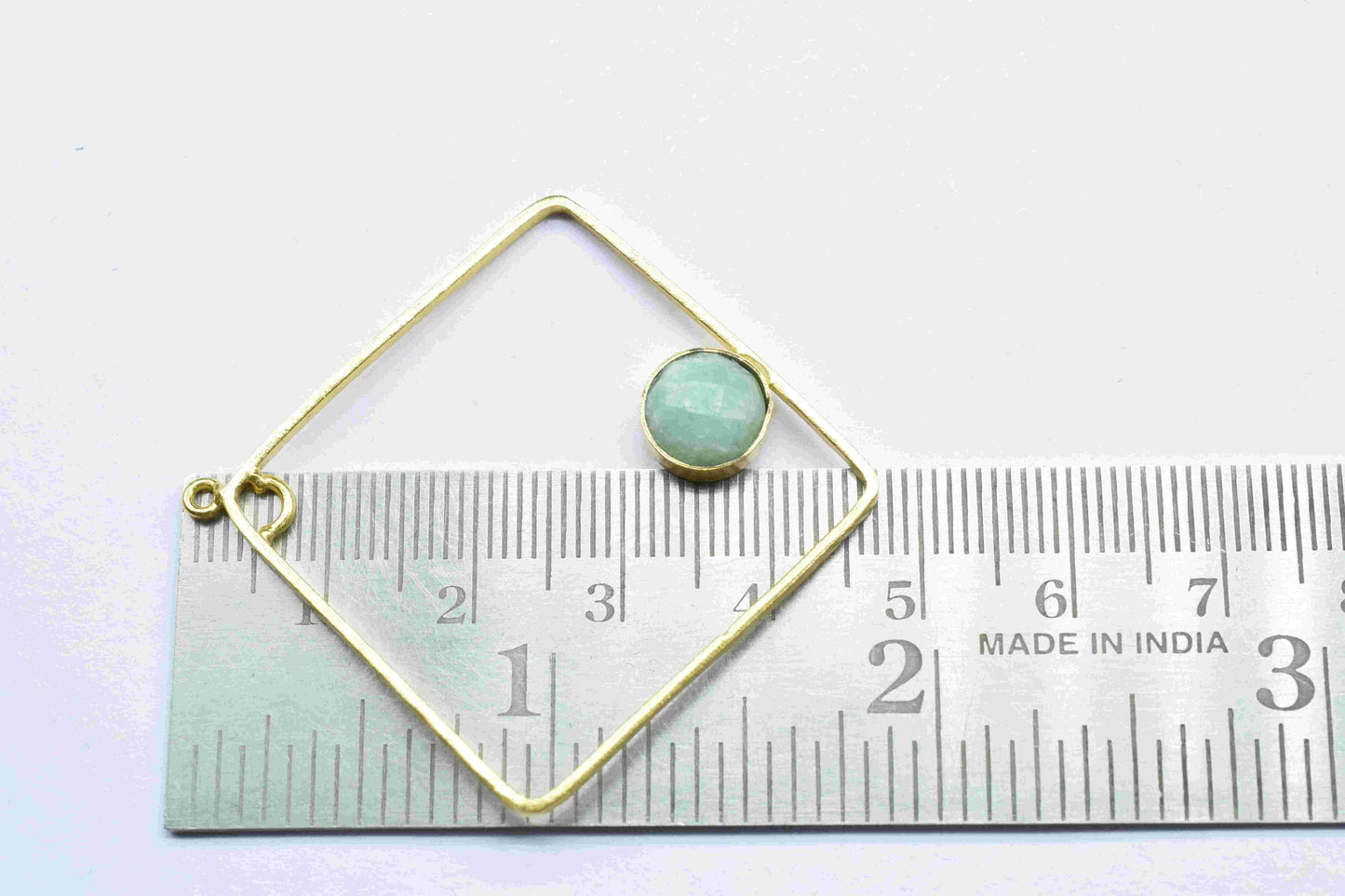 Amazonite 32mm Square Shape Component,Handmade Pendant,Dangle Earring Component,Findings Earring Component,Amazonite Component Jewelry, Gift