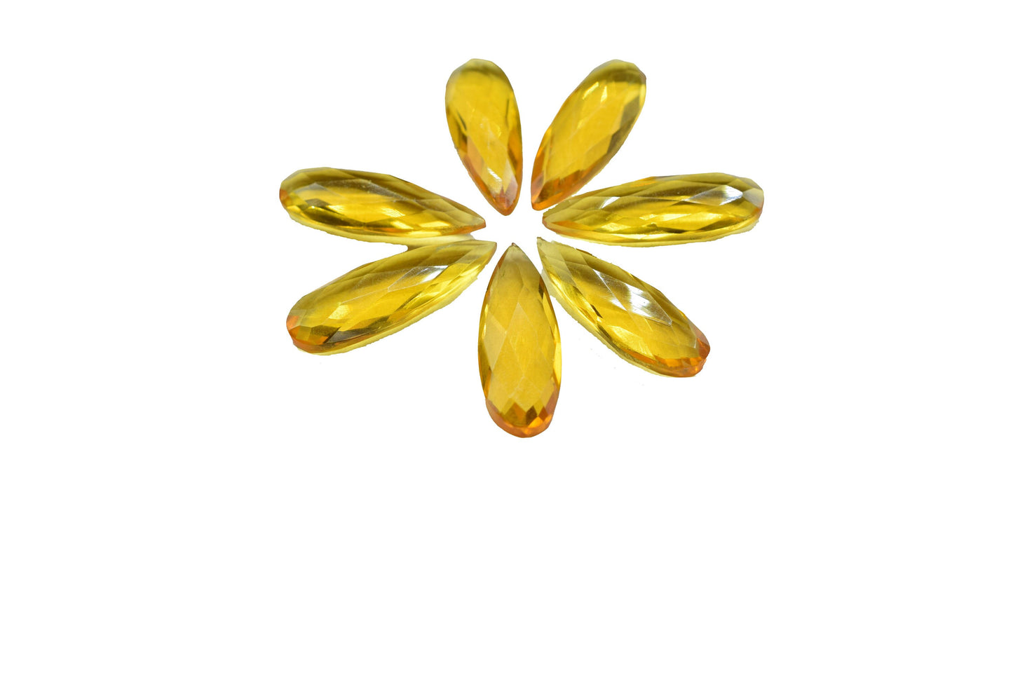 Matched Pairs,Citrine Long Pear Shape Briolettes,,Citrine 10x30mm Faceted Teardrop,Citrine Gemstone Briolettes,Faceted Pear Shape Briolettes