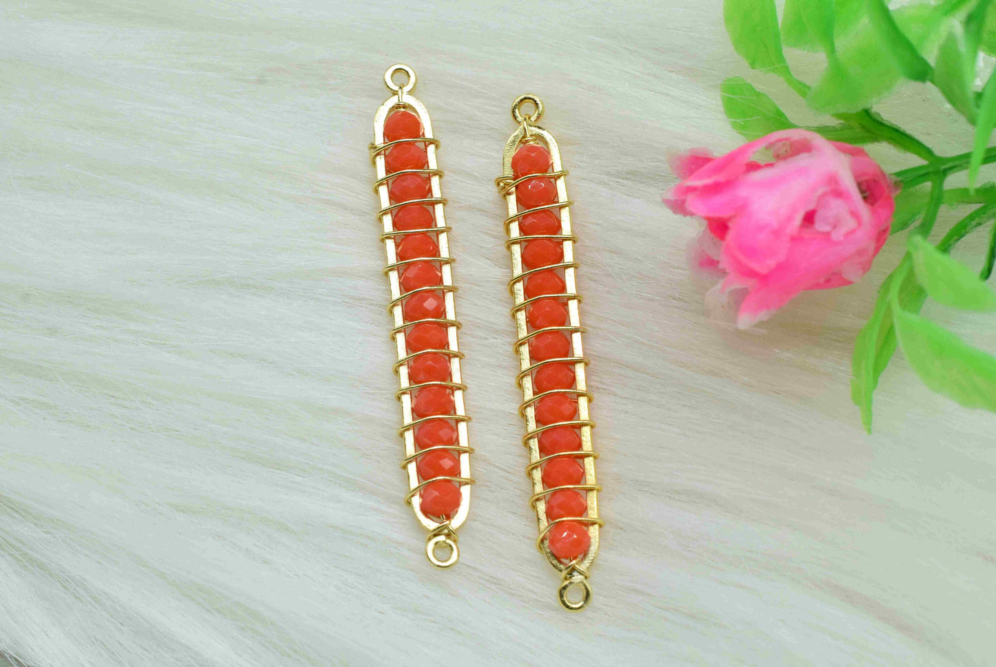 Carnelian beaded Bar Finding Connector,Gemstone Bar Pendant Necklace,Carnelian Bar Bracelet,Bead Bar Finding Component,Carnelian jewelry,