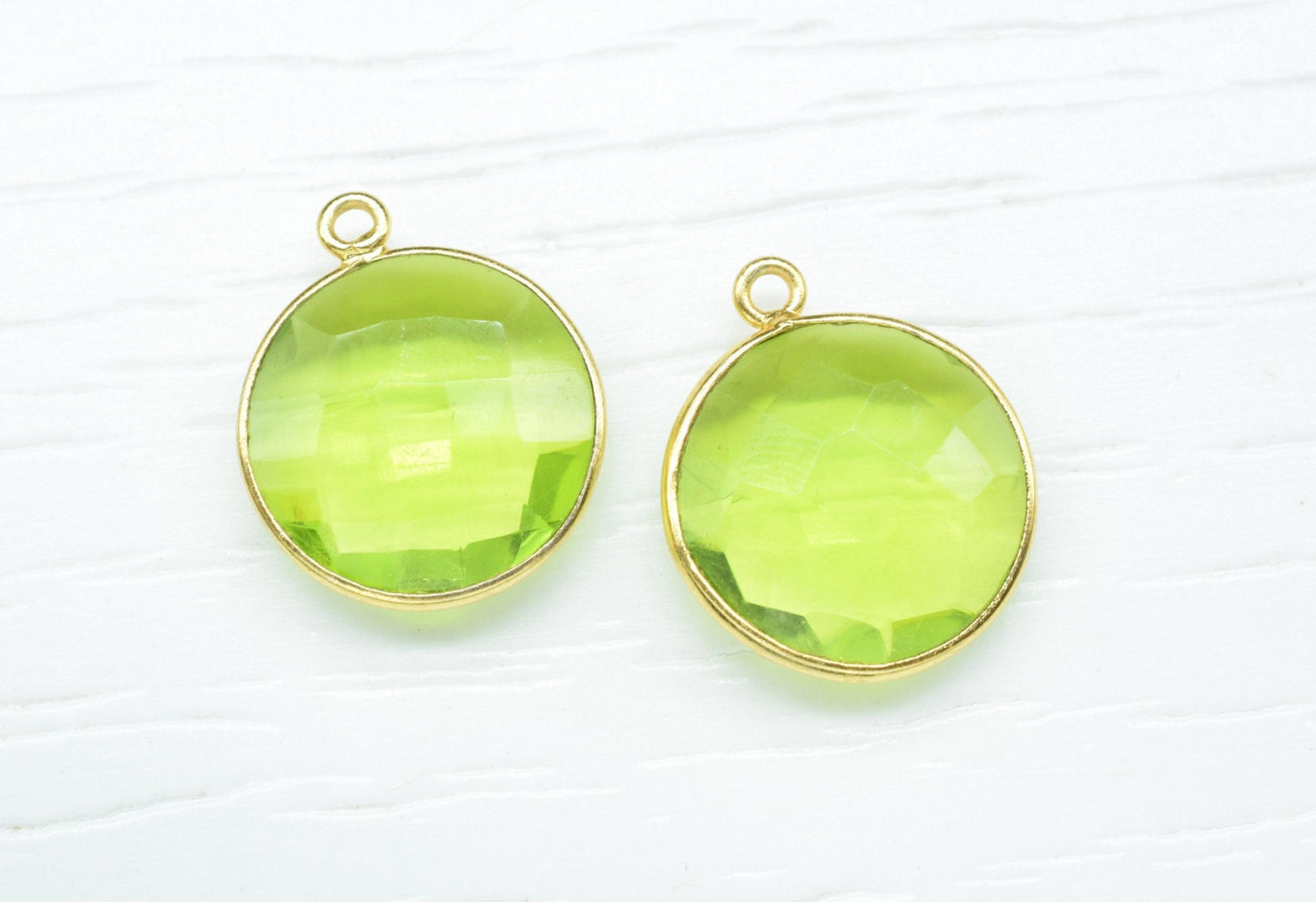 Peridot Quartz Component Earring,Station Bezel Link,Handmade Jewelry,Peridot Pendant Charm,Necklace Connector,Gemstone single bail connector