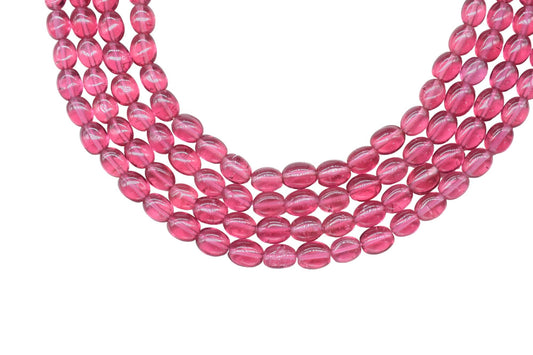 Pink Tourmaline Smooth Oval Beads,Tourmaline Quartz Smooth Beads,Loose Beads for Jewelry Making,Pink Quartz Oval Beads,Tourmaline Nuggets